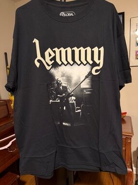Black 'Lemmy' Short-Sleeve Graphic Tee